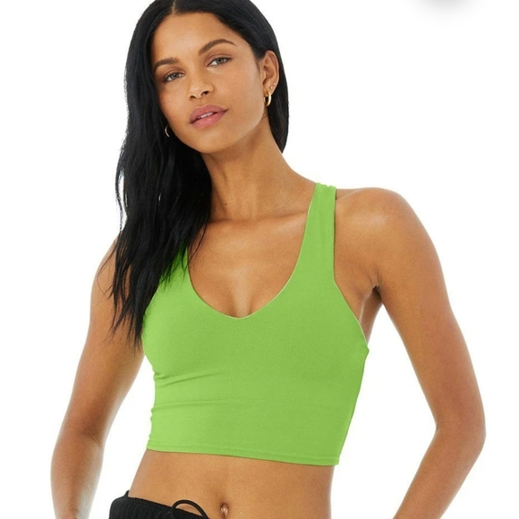 ALO Yoga Tops Nwt Alo Yoga Green Apple Real Bra Tank Size Large